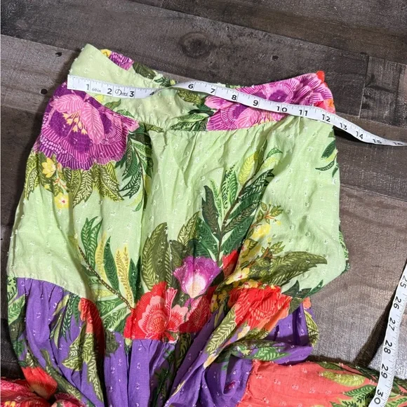 Anthropologie Farm Rio Tiered Floral‎ Maxi Skirt- Small
